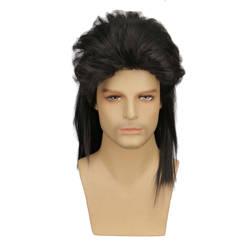 Men'S Accessories In The 80S - Men Wigs Synthetic Mullet wigs 80s