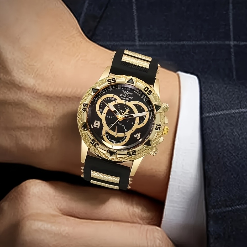 4‑Piece Luxury Men’s Watch and - Men'S Minimalist Accessories 评论和价格