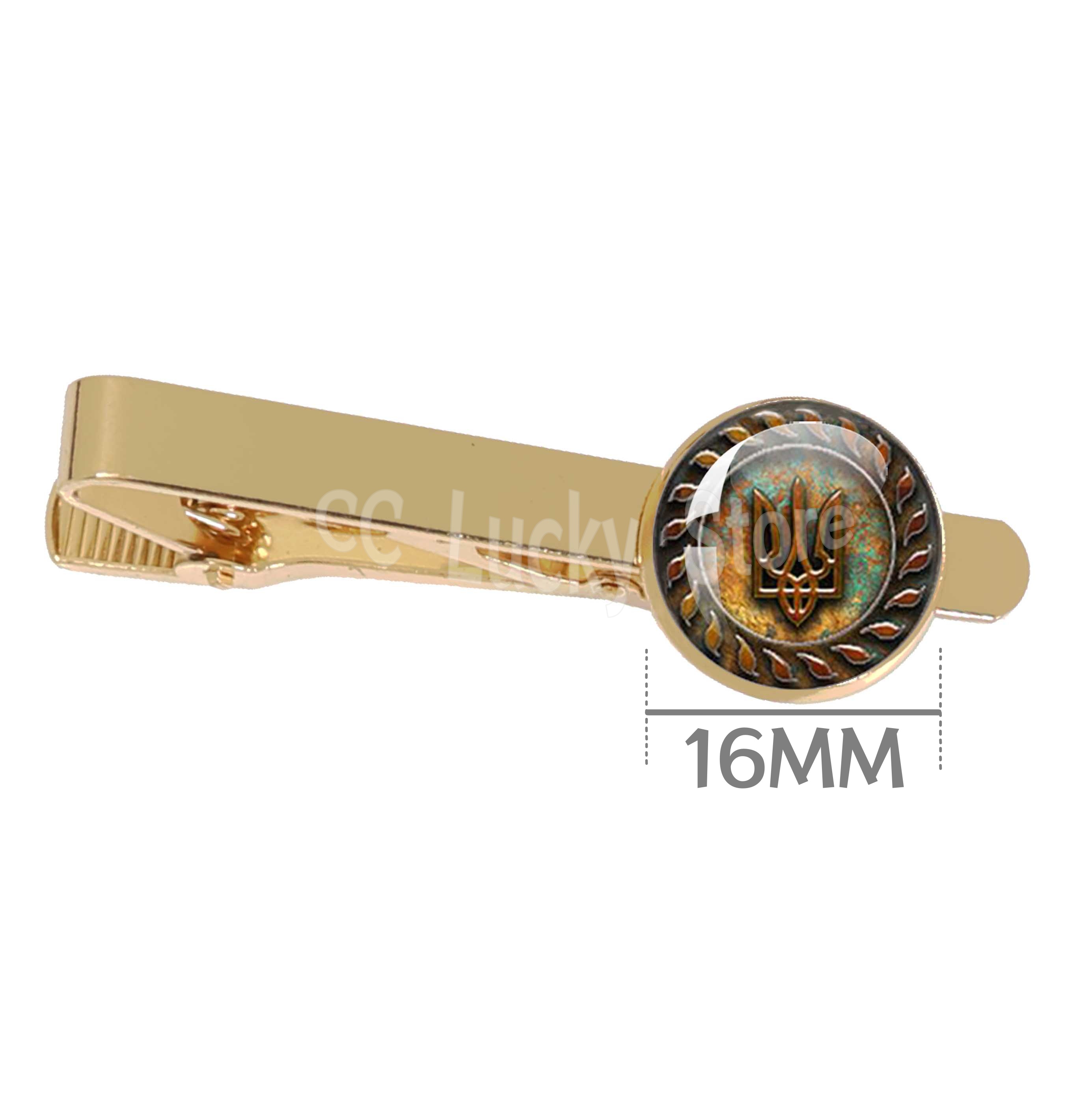 16MM Glass Cabochon Tie Clip U - Men Accessories Logo 评论和价格