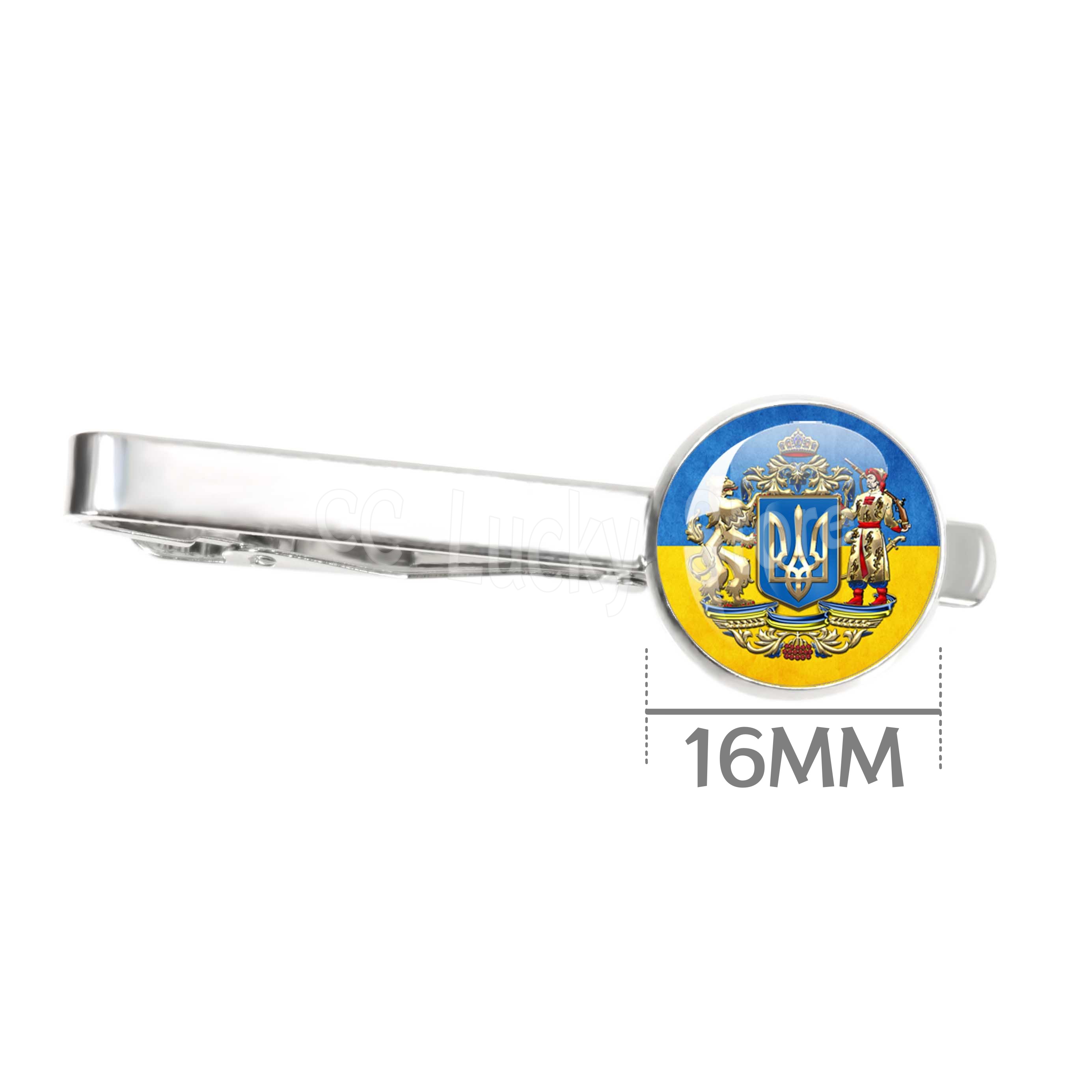 16MM Glass Cabochon Tie Clip U - Men Accessories Logo 评论和价格