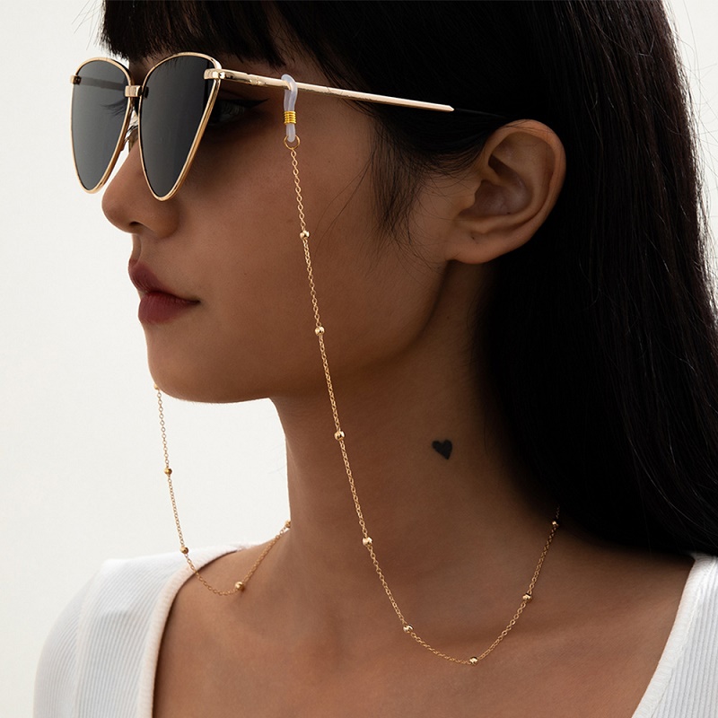Mask Sunglasses Chains for Wom - Men Accessories In Silver 评论和价格