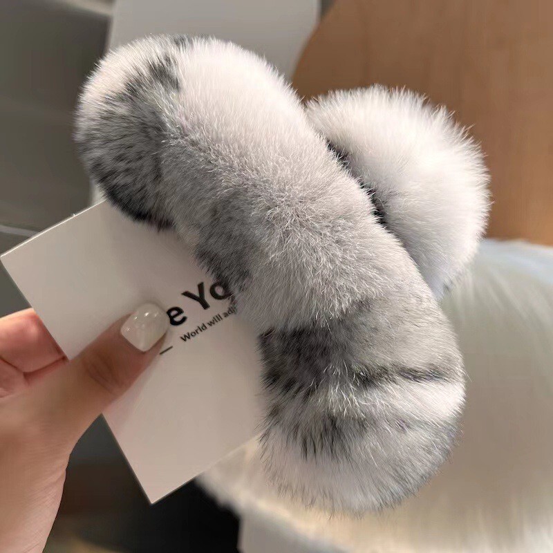 Real Rex rabbit hair large hai - Men Accessories In Silver 评论和价格