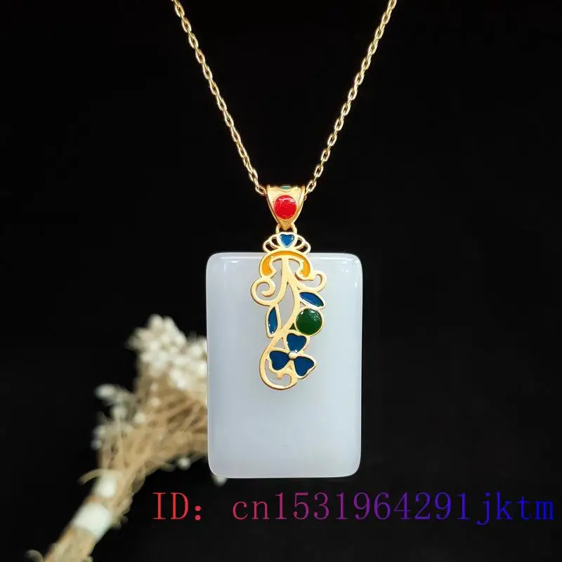 Jade Pendant Necklace Amulet C - Men Accessories In Silver 评论和价格