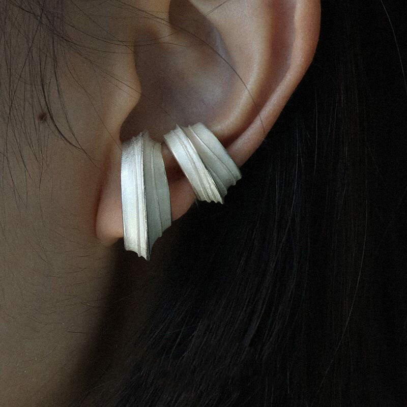 Textured Multi Layer Ear Cuff  - Men'S Minimalist Accessories 评论和价格