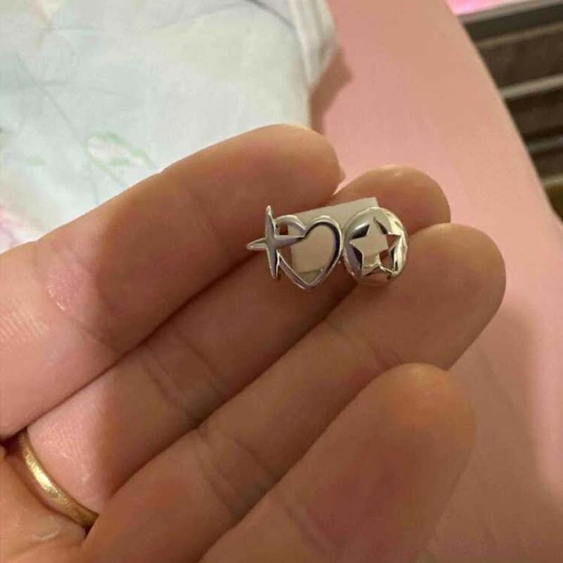 Punk Hip Hop Hollow Heart Teet - Men Accessories In Silver 评论和价格