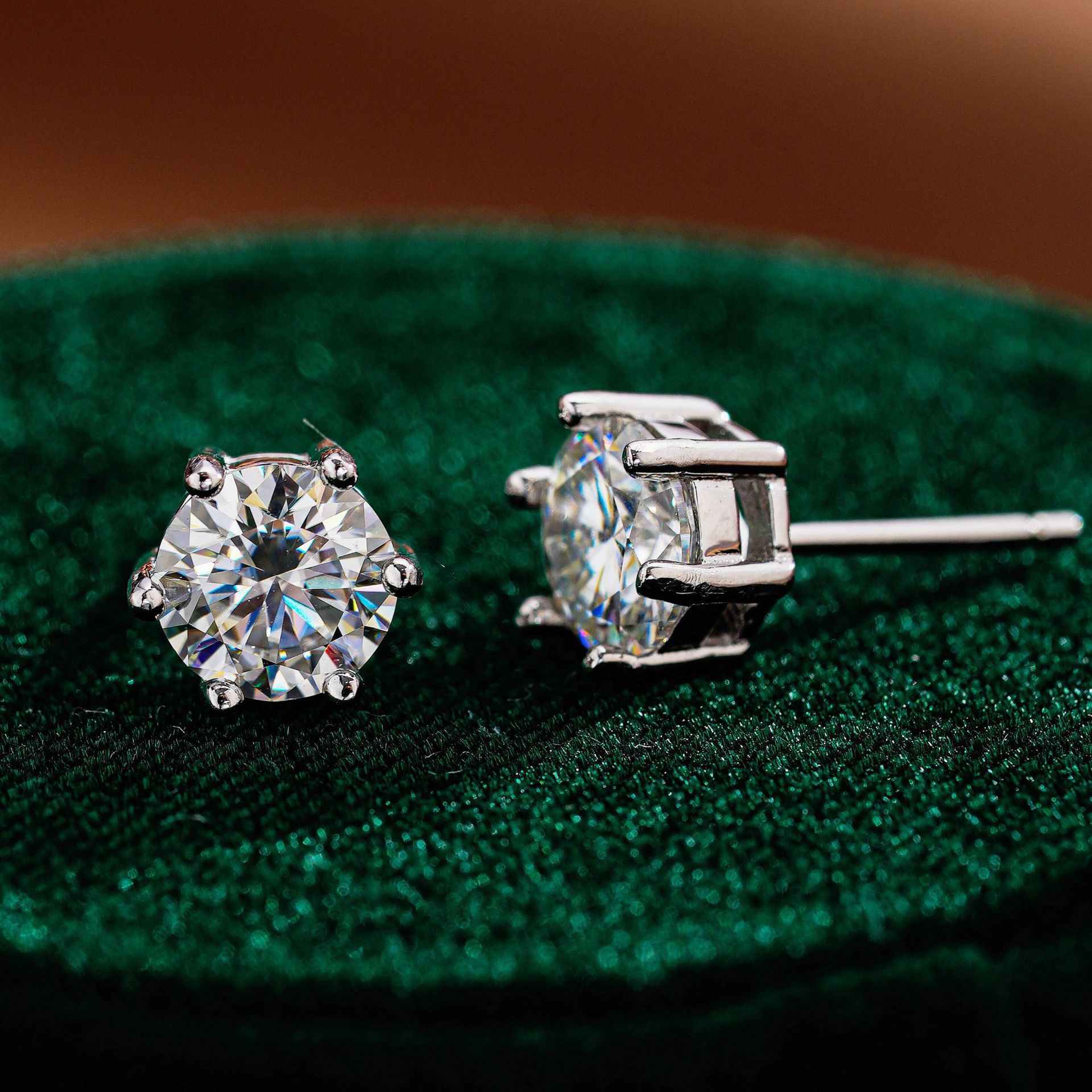 925 Silver Round Moissanite St - Men'S Minimalist Accessories 评论和价格