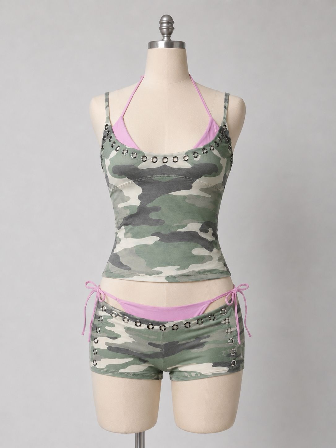 Y2K retro camouflage two-piece - Men Accessories To Wear 评论和价格